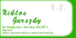 miklos gurszky business card